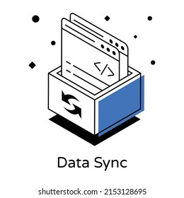 Download Data Sync Isometric Icon Design 

