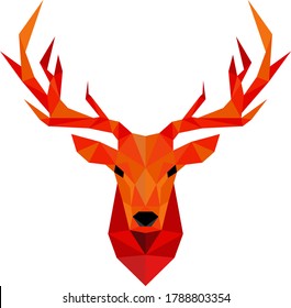Download Deer Head Polygon in Vector Illustration. It can be used as Logo Design, Hipster Symbol, Line Art or for print purpose.