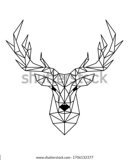 2,304 Deer Head Geometric Lines Images, Stock Photos & Vectors 