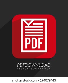 Download design over black background, vector illustration