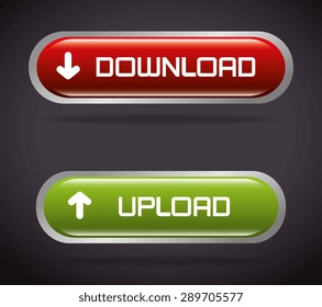 Download design over black background, vector illustration.