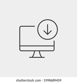 signo de ilustración de icono del vector de escritorio 