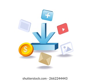 Download digital concept illustration data
