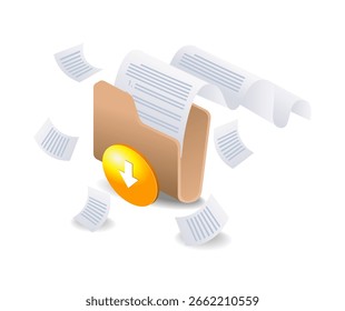 Download digital data of folder illustration