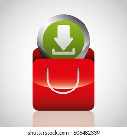 download digital data icons vector illustration design