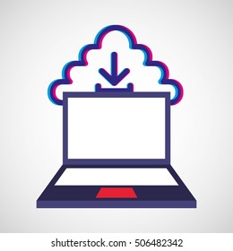 download digital data icons vector illustration design