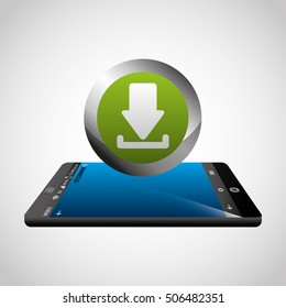 download digital data icons vector illustration design