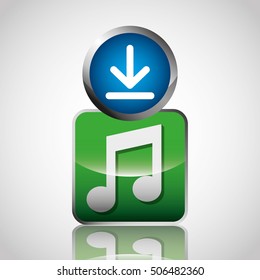download digital data icons vector illustration design