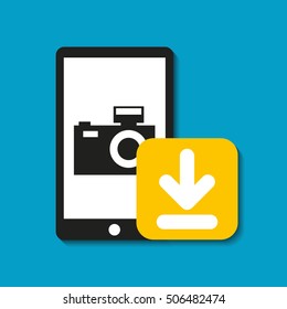 download digital data icons vector illustration design