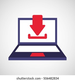 download digital data icons vector illustration design