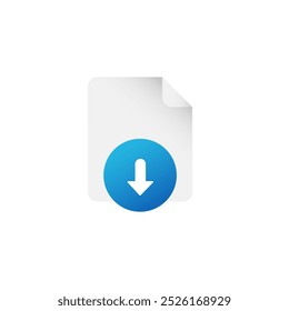 Download document data icon. Download file symbol