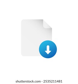 Ícone Baixar dados do documento. Baixar símbolo de arquivo