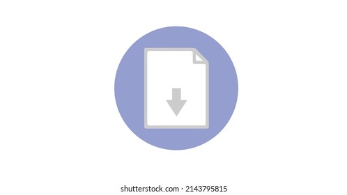 Descargar documento, Descargar el concepto de archivo icono de vector mínimo. Ilustración vectorial eps10.