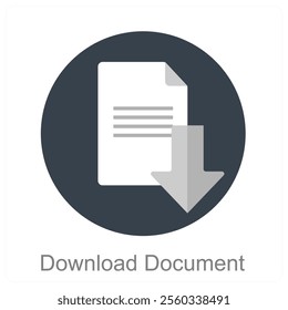 Download Document and file icon concept
