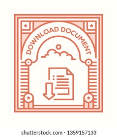 DOWNLOAD DOCUMENT ICON CONCEPT