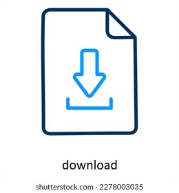 download and document icon concept