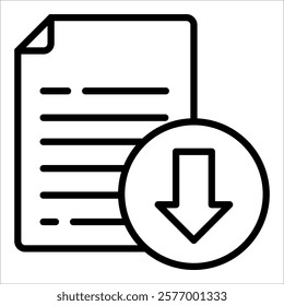 Download Document Icon Element For Design