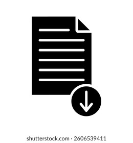 Download document icon. icon related to download. suitable for web site, app, user interfaces, printable, ui etc. line icon style. simple vector design editable