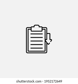 Download document icon sign vector,Symbol, logo illustration for web and mobile