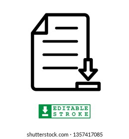 download document icon in trendy flat design 