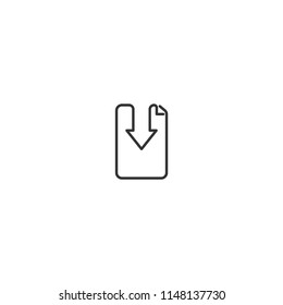 Download document line icon