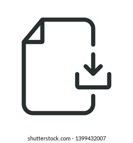 download document - minimal line web icon. simple vector illustration. concept for infographic, website or app.