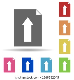 Download the document in multi color style icon. Simple glyph, flat vector of web icons for ui and ux, website or mobile application