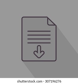 Download document sign. Vector illustration