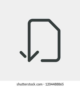 Download document vector icon modern simple flat vector illustration for web site or mobile app