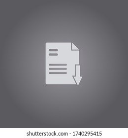 Descargar documento,vector de icono de archivo.Símbolo de archivo