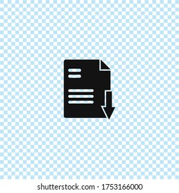 Download document,file icon vector.File symbol