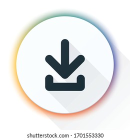 Download Down Arrow icon button illustration