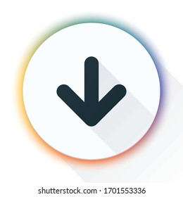 Download Down Arrow icon button illustration