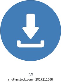 Download or Down  Arrow  Icon Concept