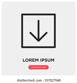 Download down arrow vector icon
