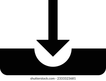 download down audio direction arrow Glyph