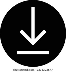 download down direction arrow action Glyph