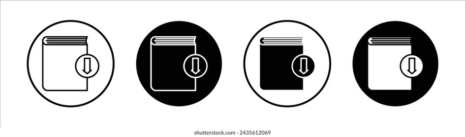 Download ebook flat line icon set. Download ebook Thin line illustration vector