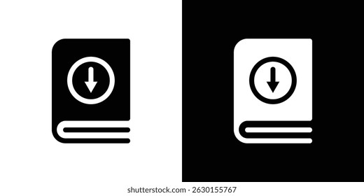 Download ebook icon concept, vector illustration