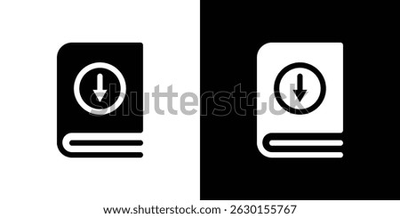 Download ebook icon concept, vector illustration