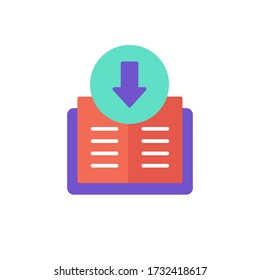 download ebook vector flat color design. isolated on white background