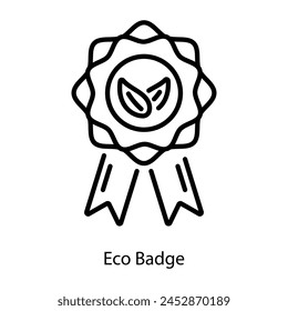 Descarga eco badge line style icon 