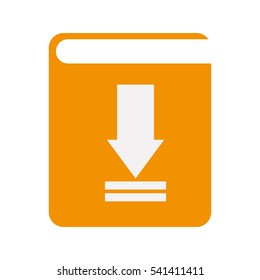 download electronic book icon vector illustration design