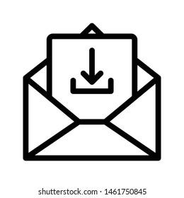 download email thin line vector icon