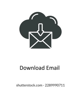 Descargar el vector de correo electrónico    Iconos sólidos. Material gráfico simple