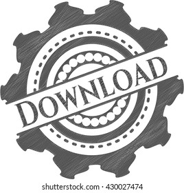 Download emblem drawn in pencil