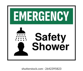 Download Emergency Safety Shower Sign – Printable Workplace Safety Notice for Hazardous Chemical Exposure