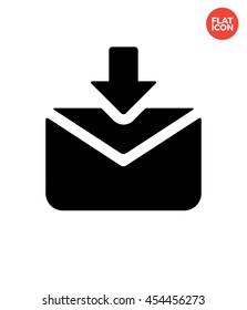 Download envelope Icon Flat Style Isolated Vector Illustration