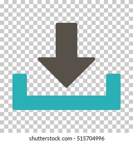 Download EPS vector icon. Illustration style is flat iconic bicolor grey and cyan symbol.