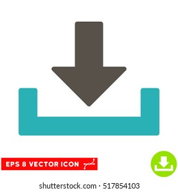 Download EPS vector icon. Illustration style is flat iconic bicolor grey and cyan symbol on white background.